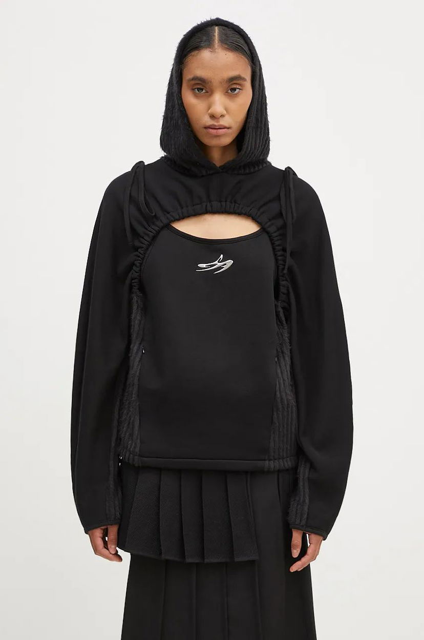 Huppari Andersson Bell Hoodie Shirring Cut Out Musta | atb1193w