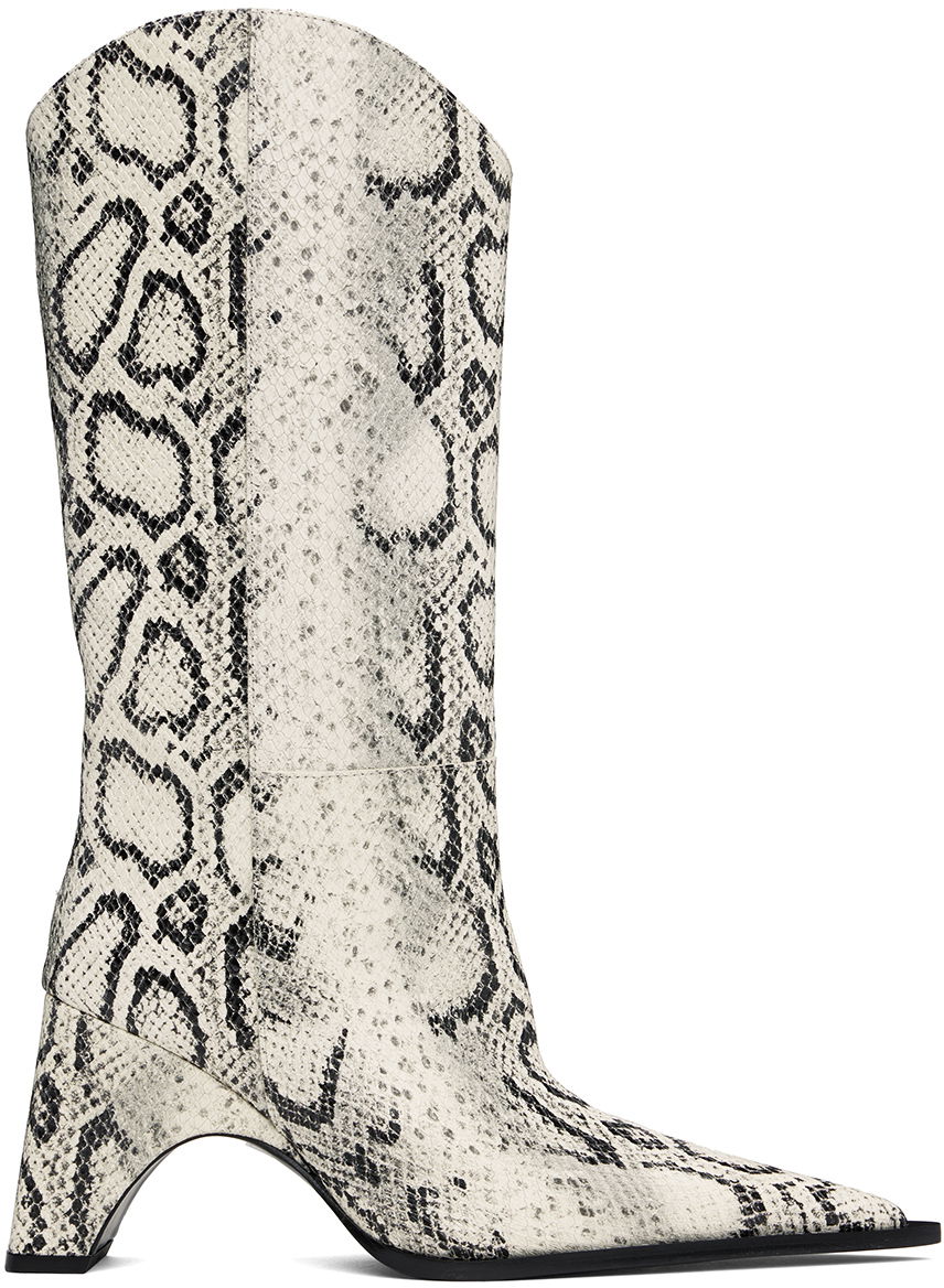 Tennarit ja kengät Coperni Snake Print Bridge Cowboy Boots Valkoinen | COPSH16F6003, 0