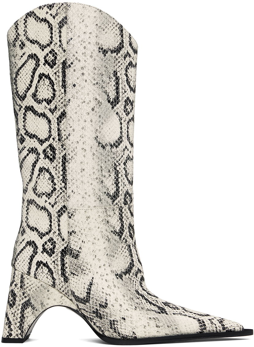 Tennarit ja kengät Coperni Snake Print Bridge Cowboy Boots Valkoinen | COPSH16F6003