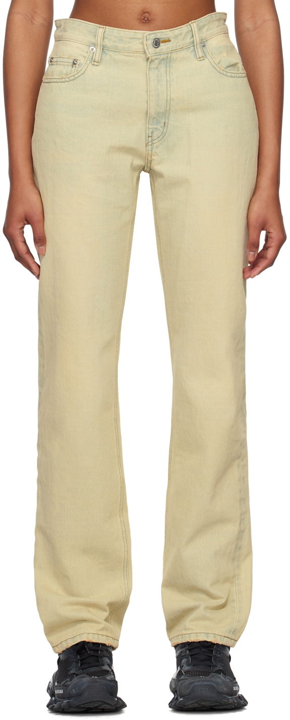 Jeans We11done We11done Straight-Leg Jeans Keltainen | WD-DP1-23-386-W-BG