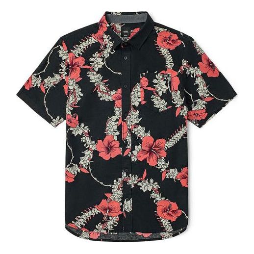 Paita Vans Floral Short Sleeve Shirt Musta | VN0A5E6HZCS