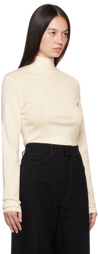 Villapaita LEMAIRE Lemaire Ribbed Turtleneck Top Beige | TO1148 LJ1016, 1