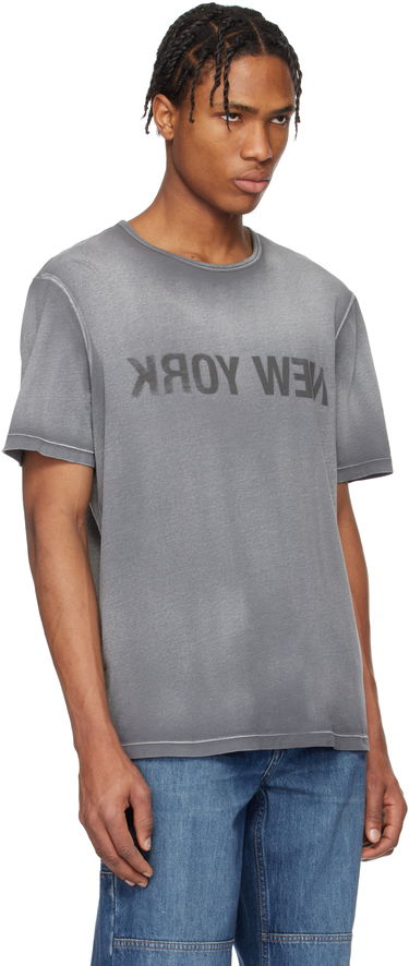 T-paita Helmut Lang Helmut Lang Garment-Dyed 'New York' Tee Harmaa | O10HM508, 1