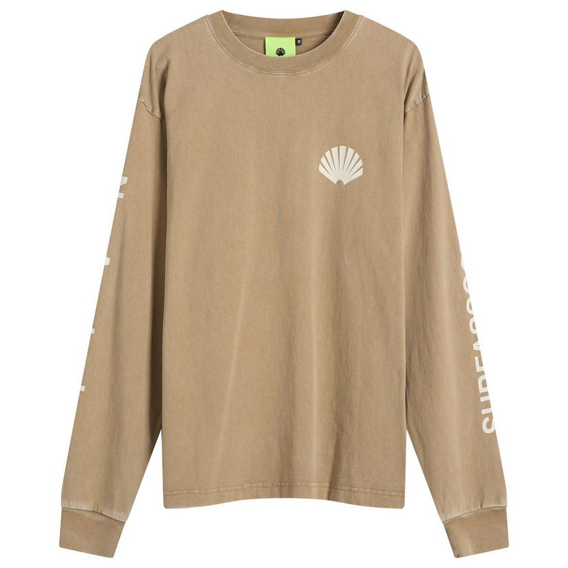 T-paita New Amsterdam Surf Association New Amsterdam Surf Association Logo Long Sleeve T-Shirt, Size Large Ruskea | 2501081003