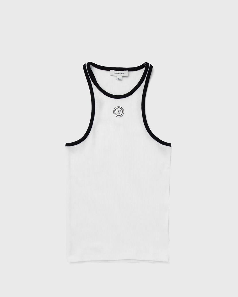 Tankkitoppi Sporty & Rich SRHWC Ribbed Tank Valkoinen | TO033S405SW