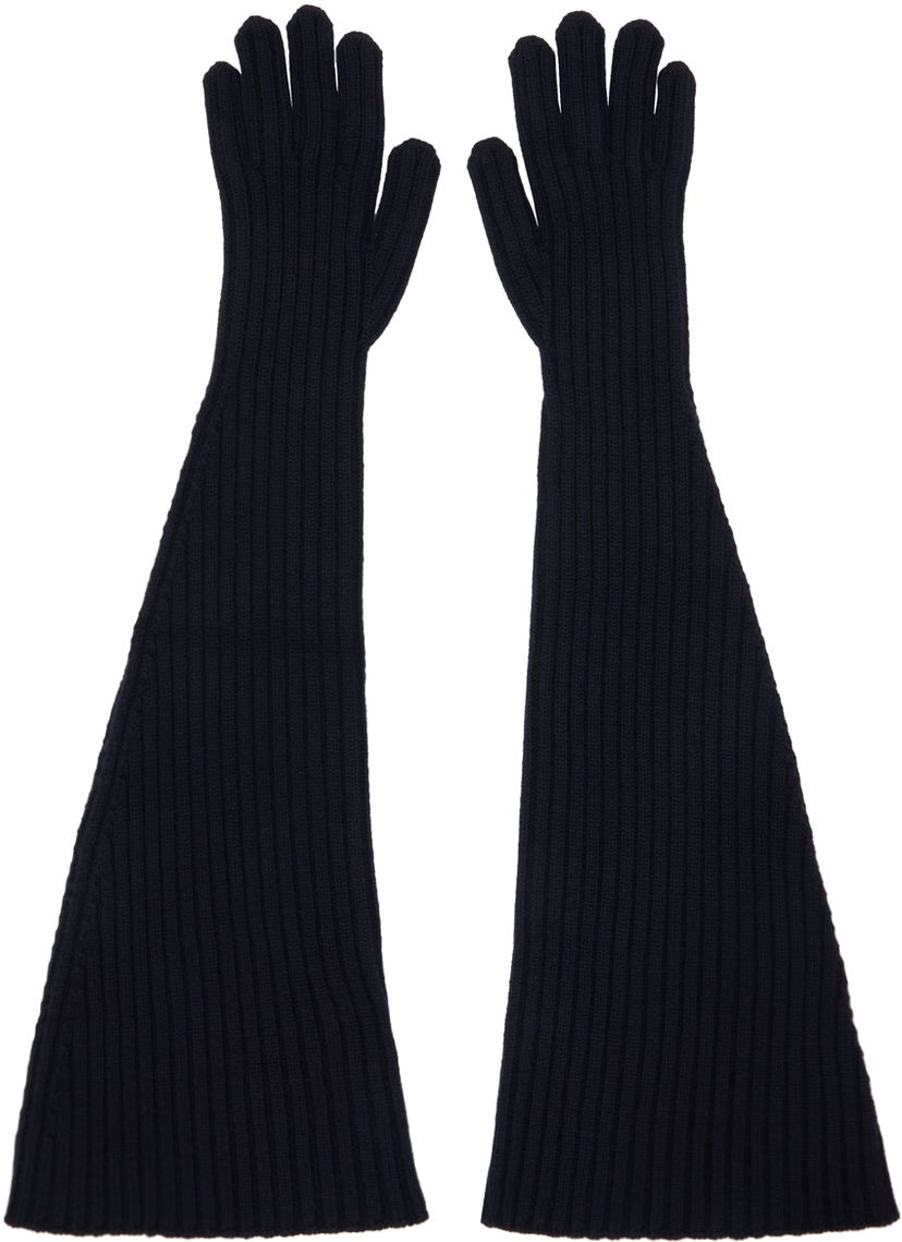 Käsineet The Row Long Gloves Tummansininen | 8343-Y556
