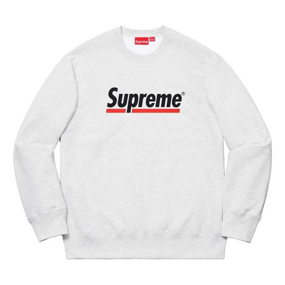 Villapaita Supreme Supreme Underline Crewneck SS20 Round Neck Pullover Harmaa | SUP-SS20-351