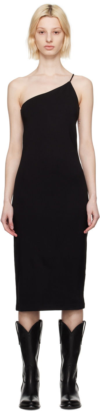 Mekko rag & bone rag & bone Irina One-Shoulder Midi Dress Musta | WAC23P3004LC04