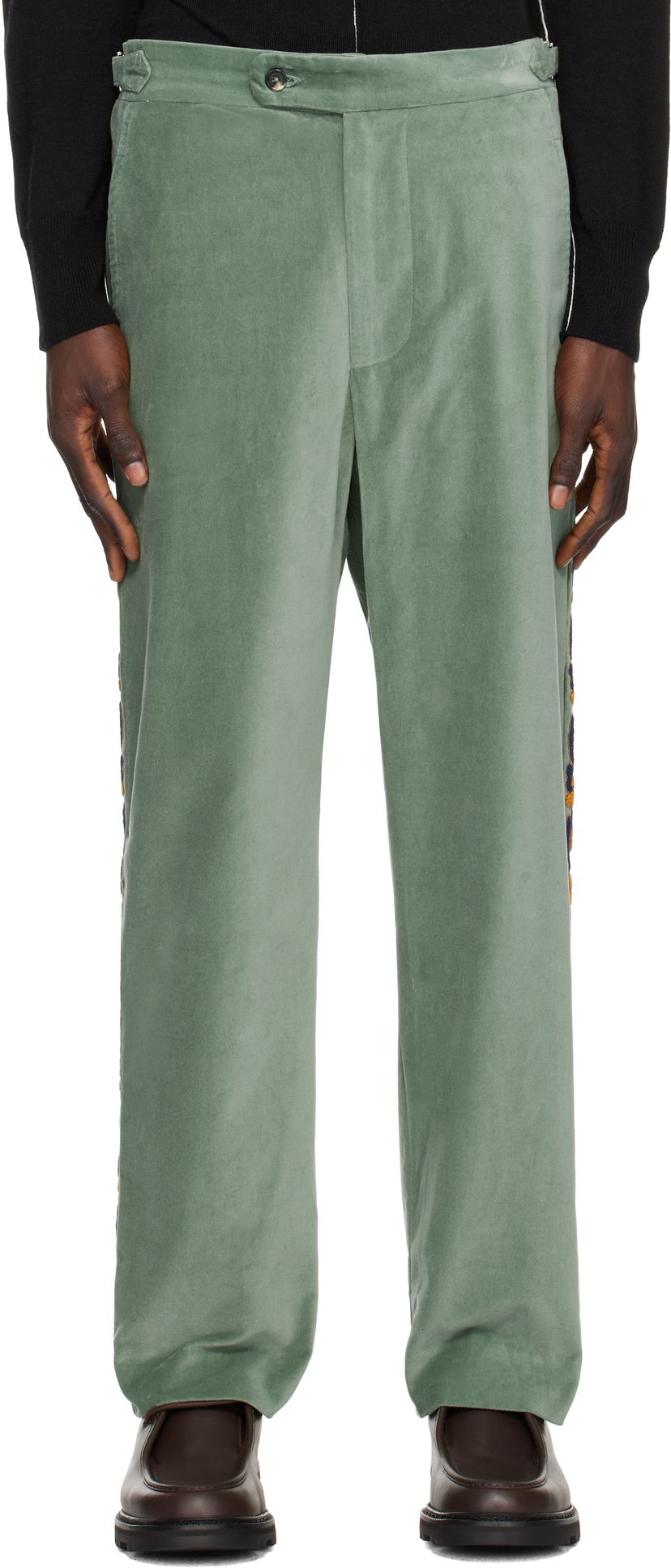 Housut Bode Bode Oberon Floral Trousers Vihreä | MRF24BT038