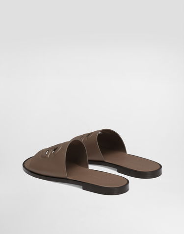 Asusteet Dolce & Gabbana Dolce & Gabbana Calfskin Slides Beige | A80397AO6028K327, 2