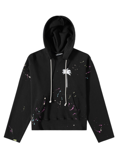 Huppari Palm Angels Painted Palms Popover Hoody Musta | PMBB104S22FLE0011001