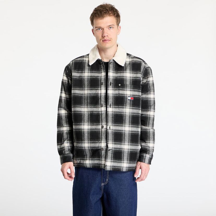 Paita Tommy Hilfiger Tommy Jeans Check Teddy Mix Overshirt Musta | DM0DM20241 BDS