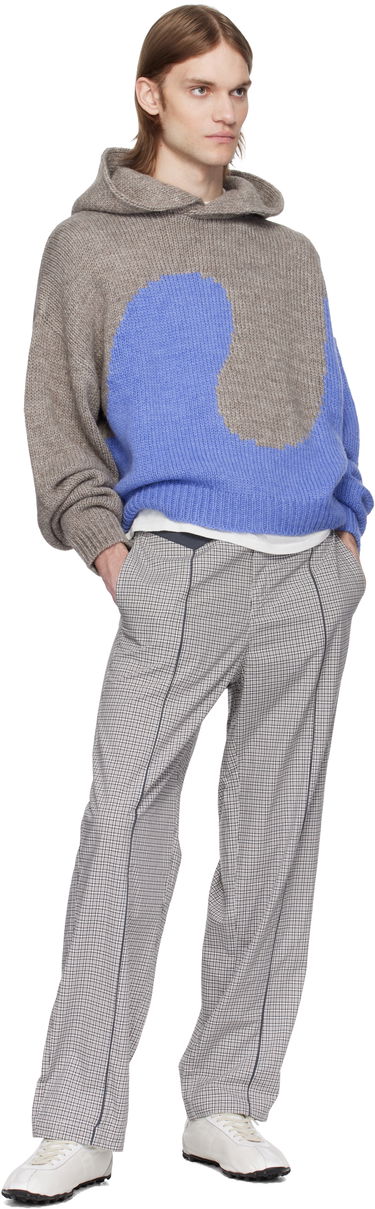 Villapaita ERL ERL Bicolor Swirl Knit Hoodie Sininen | ERL10N009, 3