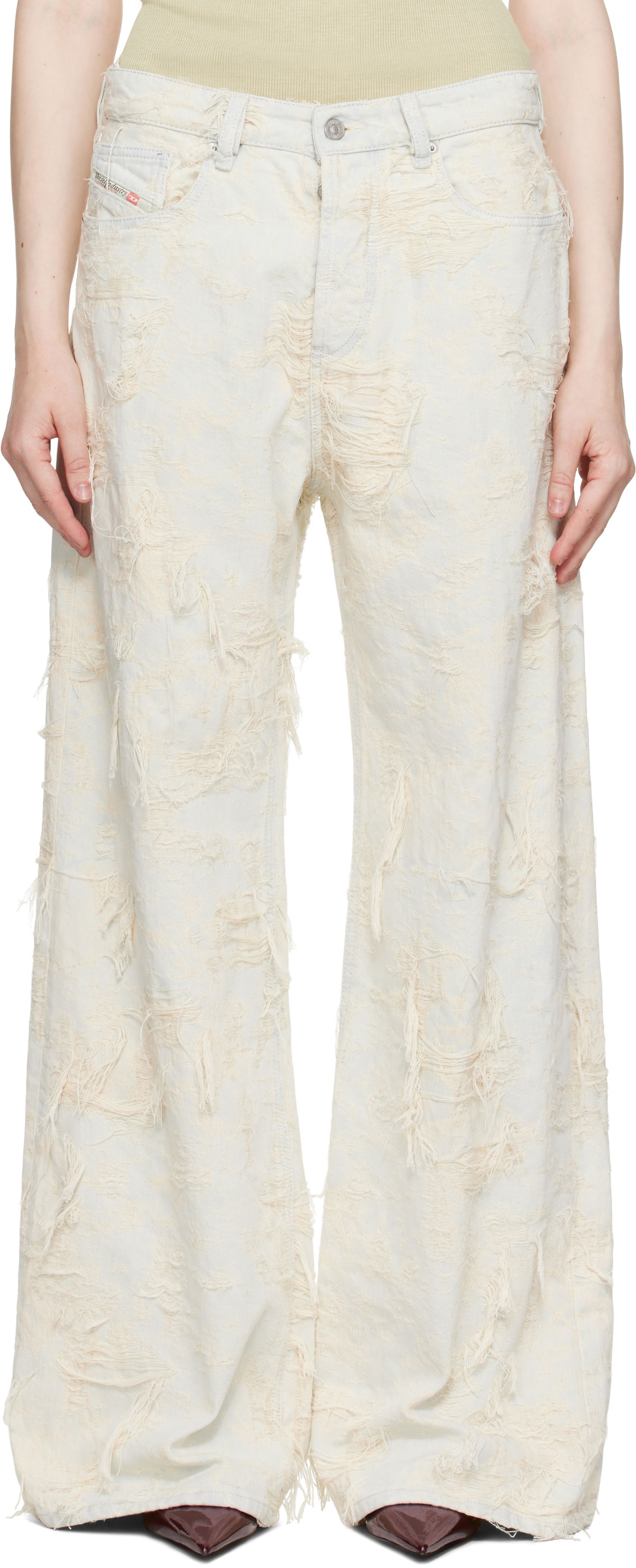 Jeans Diesel Diesel 1996 D-Sire Relaxed Jeans Valkoinen | A19183 09M40, 0