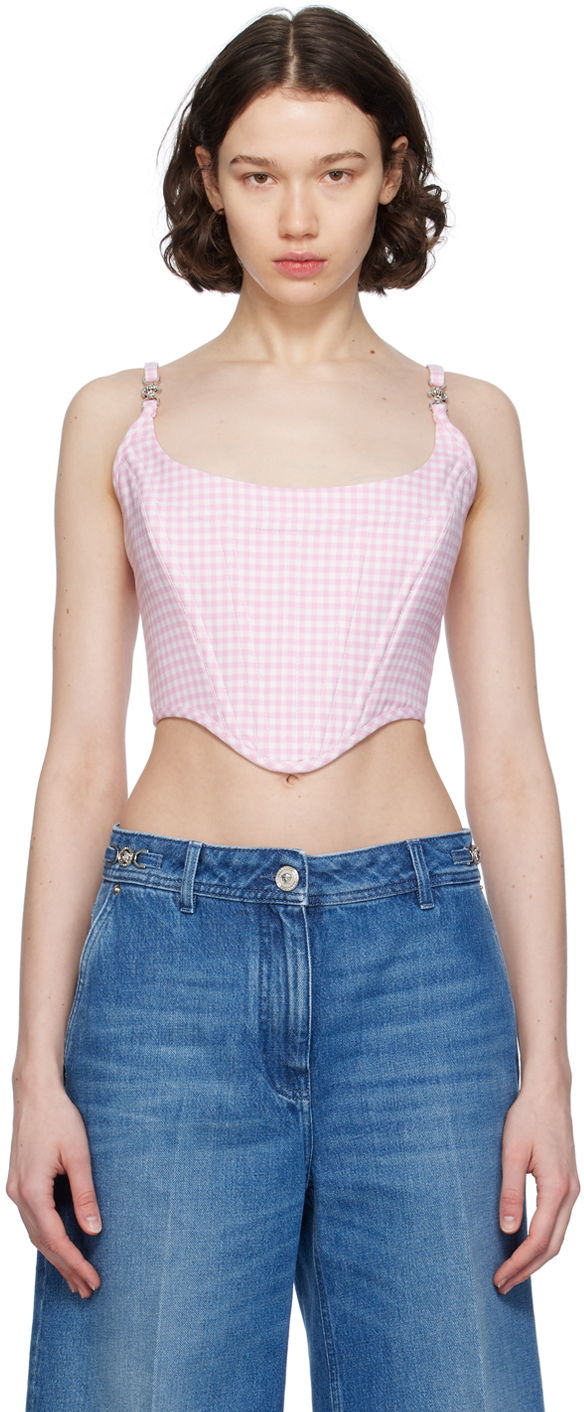 Tankkitoppi Versace Pink Contrasto Medusa '95 Tank Top Vaaleanpunainen | 1006669_1A10337