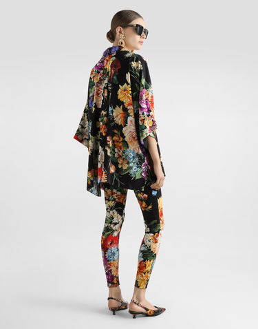 Housut Dolce & Gabbana Dolce & Gabbana Charmeuse Flower Bouquet-Print Pants Musta | FTCQ4TFSA7WHN5PC, 2