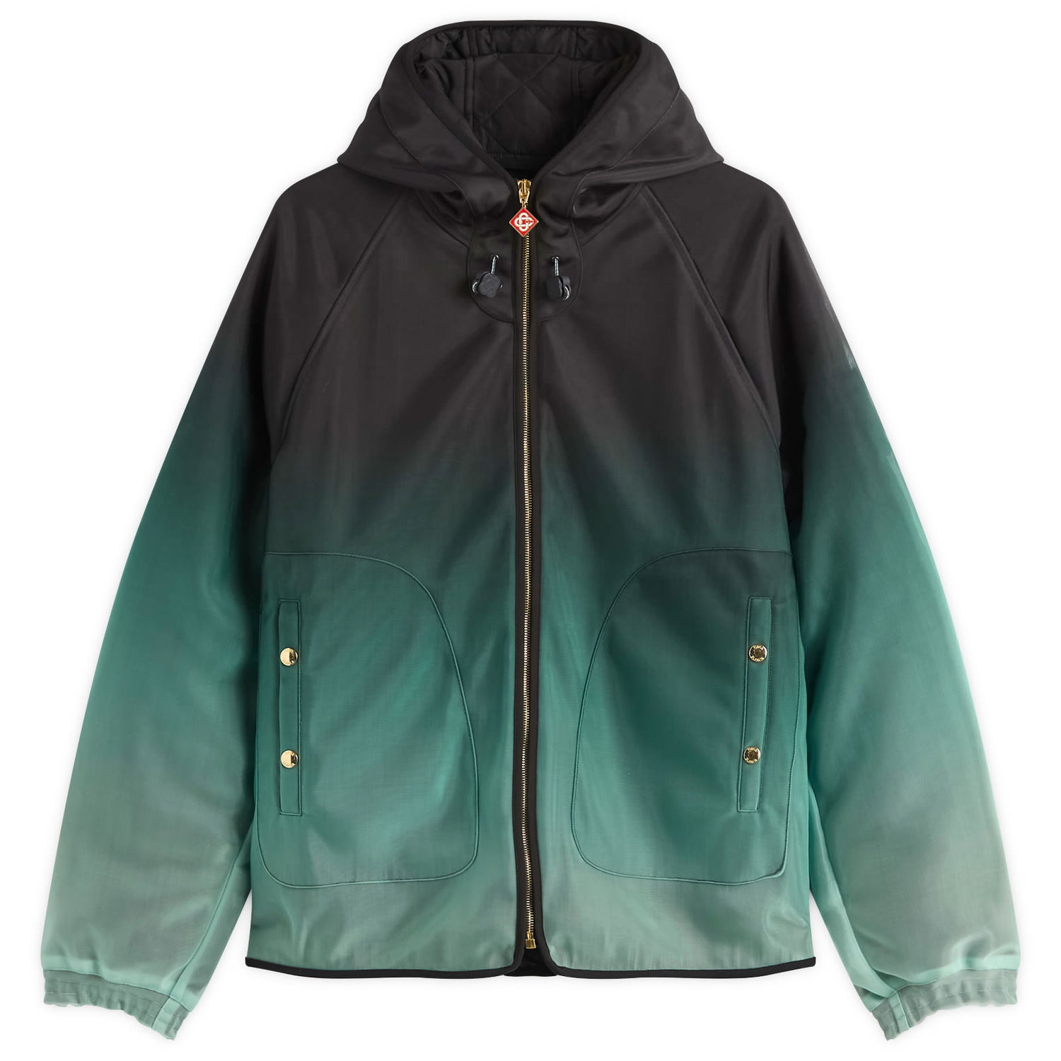 Tuulitakki Casablanca Casablanca Gradient Technical Windbreaker Jacket, Size Small Vihreä | MPF25-JK-394-01, 1