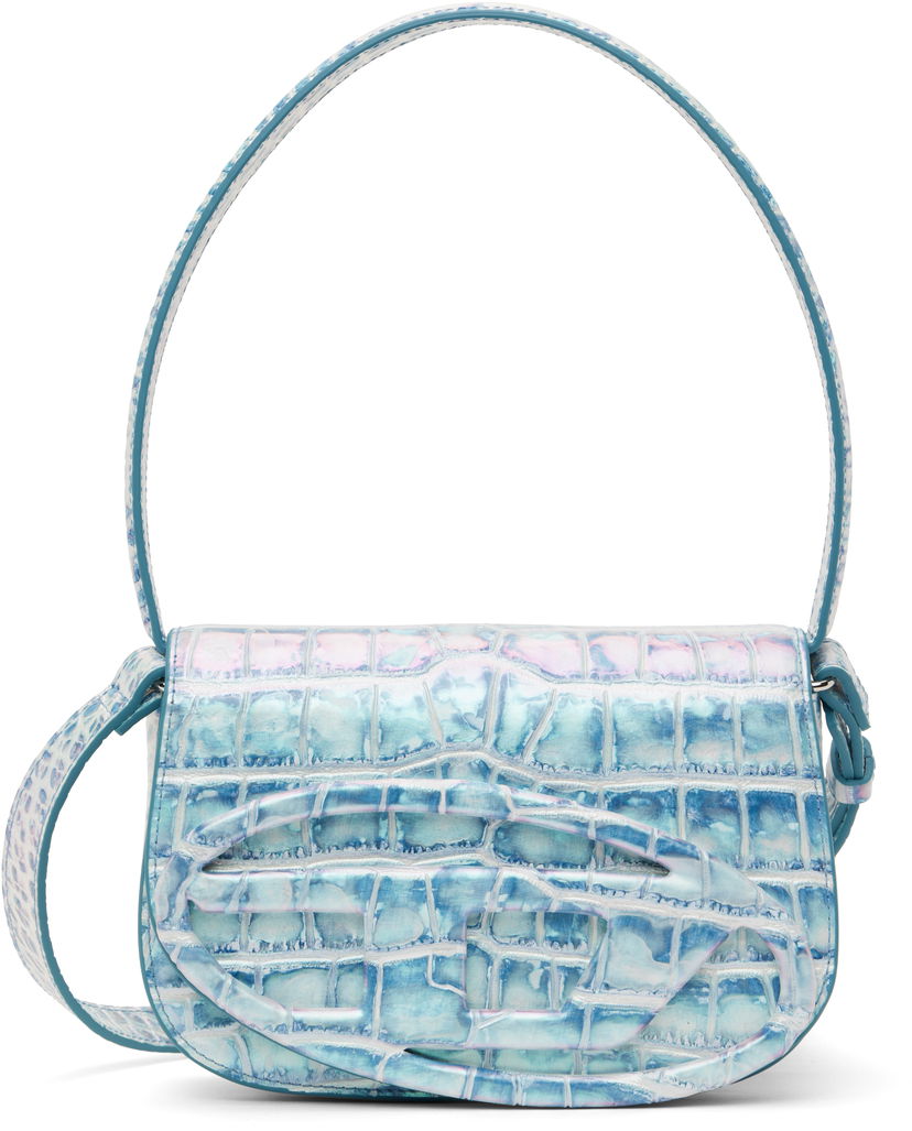 Olkalaukku Diesel 1dr Crocodile-Embossed Shoulder Bag Sininen | X08396 P8247