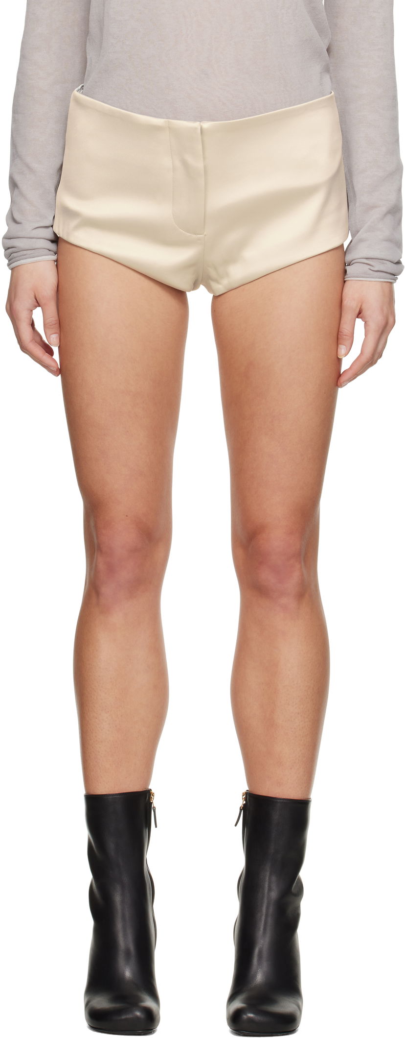 Shortsit Entire Studios Entire Studios Puppy Shorts Beige | ESW-S25-5003-IS