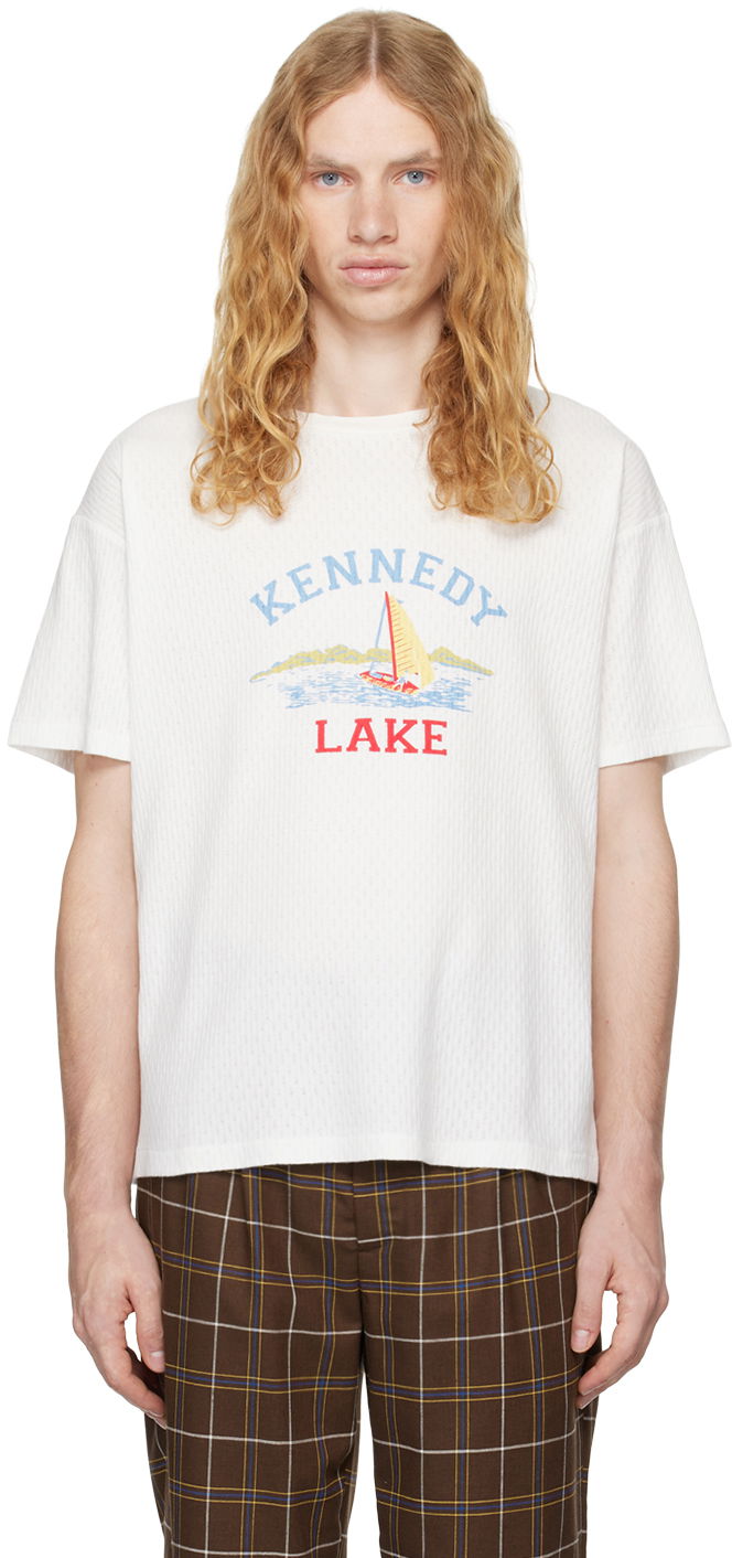 T-paita Bode Kennedy Lake Graphic Print T-Shirt Valkoinen | MRF24CS010
