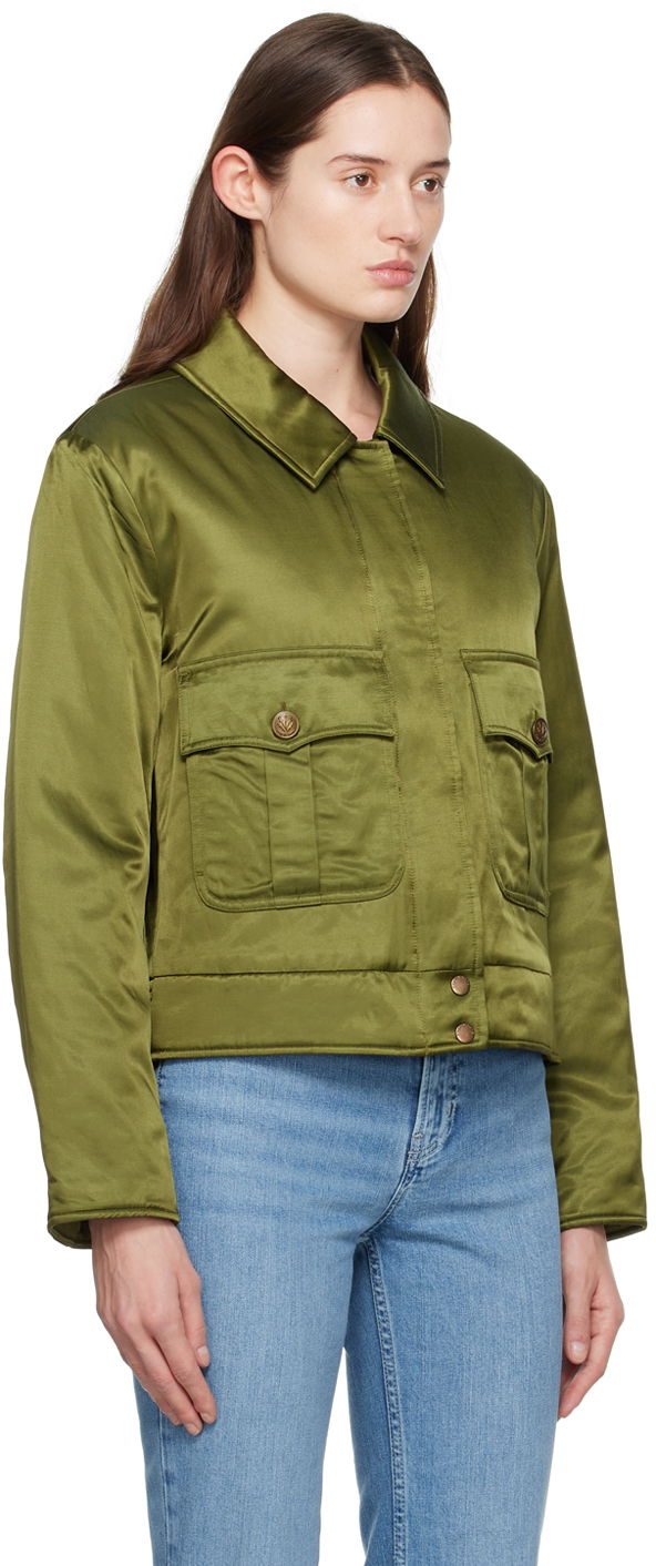 Takki rag & bone Rag & Bone Women's Satin Bomber Jacket Vihreä | WAW23H2009KM09, 1
