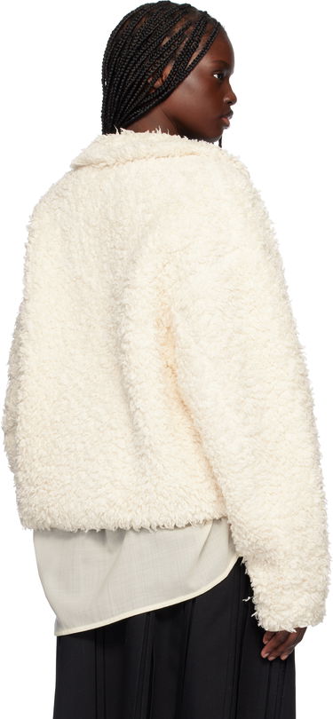 Bomber-takki Jil Sander Jil Sander Zip-Up Fleece Jacket Valkoinen | J40BN0173_J20088, 2
