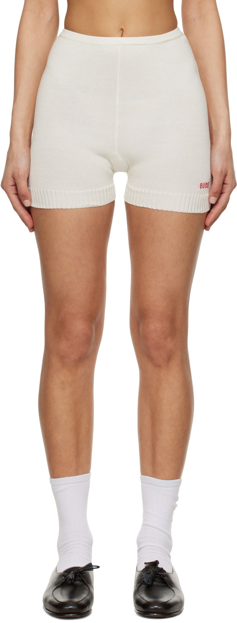 Shortsit Bode Bode Meringue Knit Shorts Valkoinen | WRS25KT005