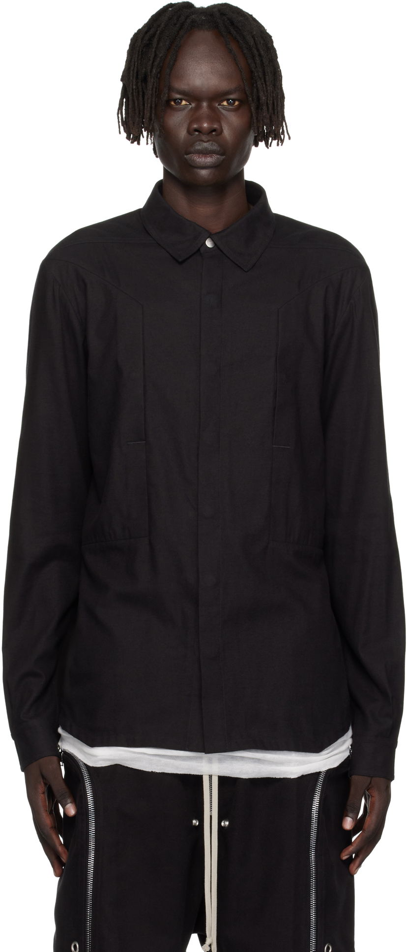 Paita Rick Owens Rick Owens Concordians Fogpocket Shirt Musta | RU02E1237 FLW