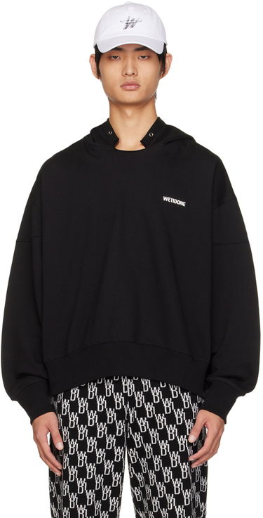 Huppari We11done We11done Signature Hoodie Musta | WD-TH3-22-867-U-BK, 0
