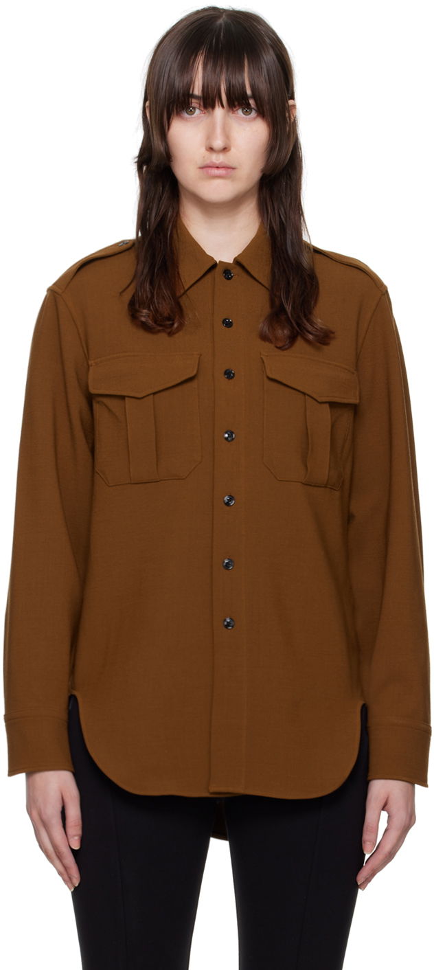 Paita rag & bone Howie Military Shirt Ruskea | WAW22FA055KJ55