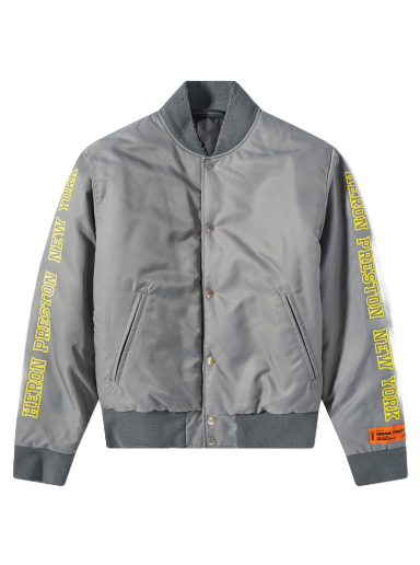 Takki HERON PRESTON HP Sponsor Nylon Varsity Jacket Harmaa | HMEK001S23FAB0010925