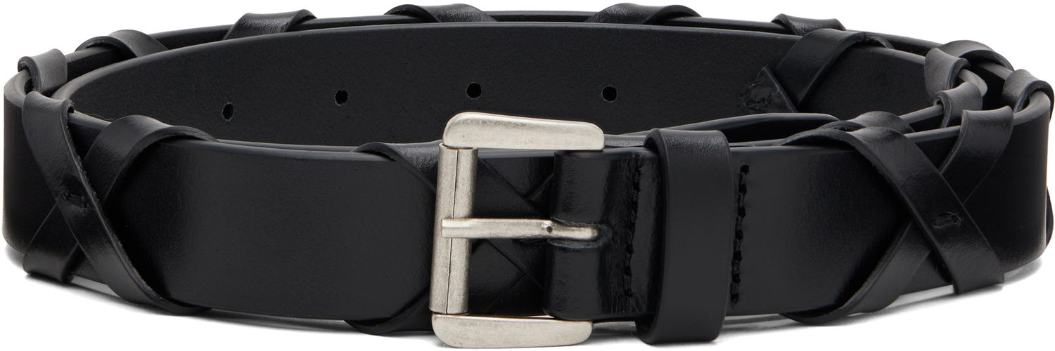 Vyöt Ann Demeulemeester Ann Demeulemeester Madde Crossover Leather Belt Musta | 2520-W-BE27-LT128-099, 0