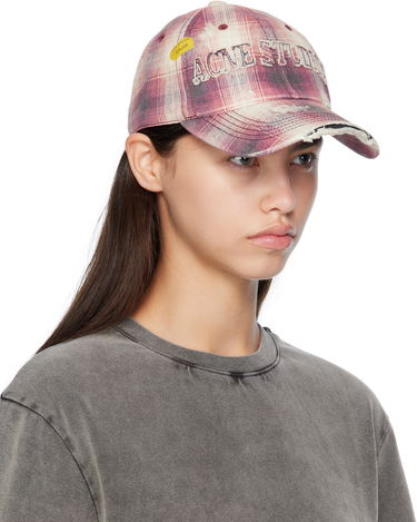 Korkki Acne Studios Distressed Plaid Cap Vaaleanpunainen | C40411-, 3