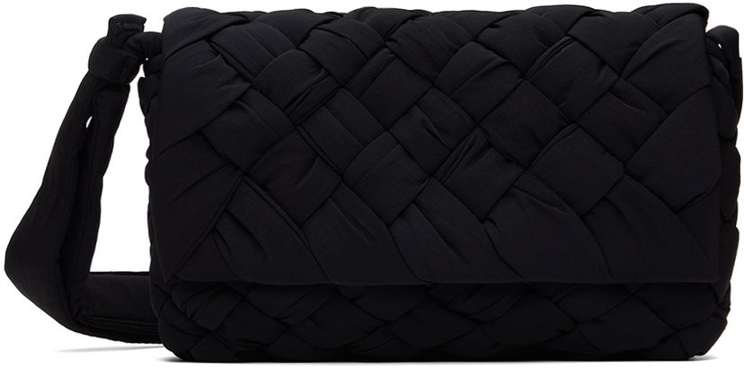 Olkalaukku Bottega Veneta Bottega Veneta Small Rumple Messenger Bag Musta | 795498-V4GE1-8803