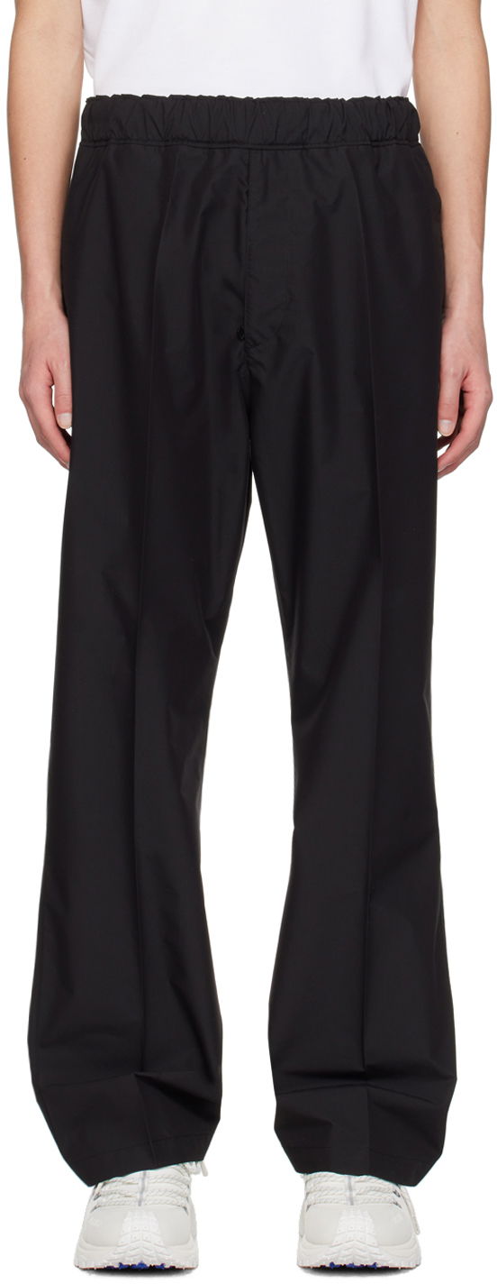 Housut Moncler Black Patch Trousers Musta | J10912A00040597CT
