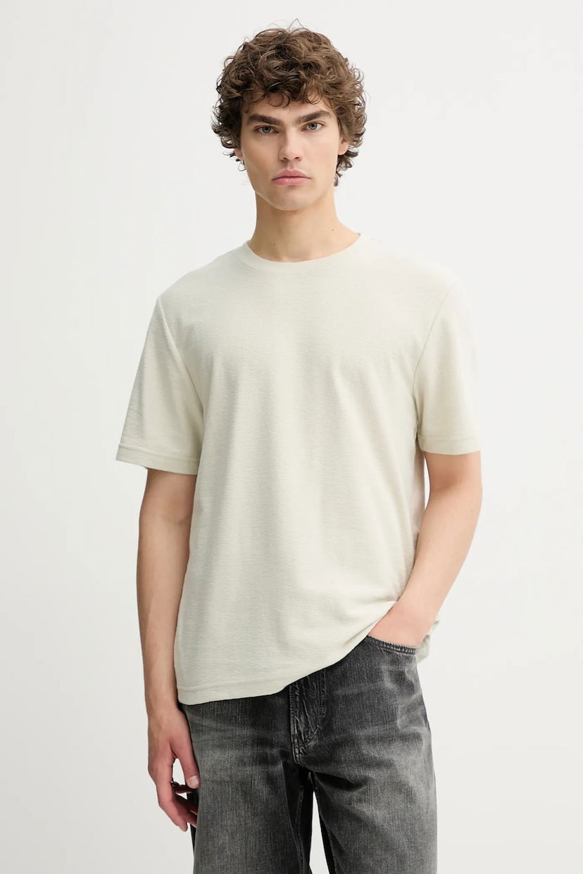 T-paita Samsoe Samsoe Short-sleeved T-Shirt ODIN Beige | M22200041