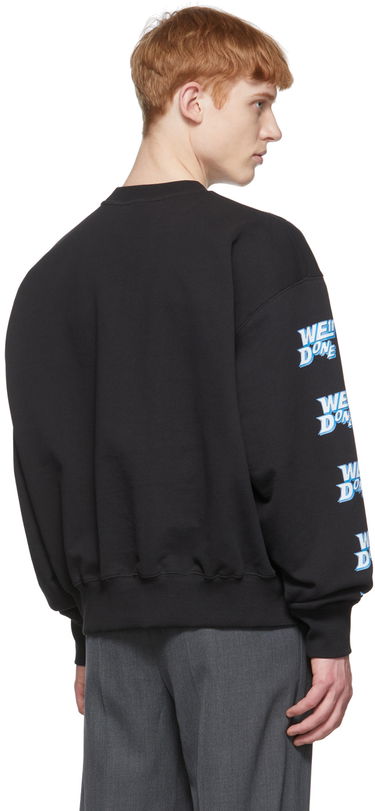 Villapaita We11done We11done Logo-Print Sweatshirt Musta | WD-TS1-22-693-U-BK, 2