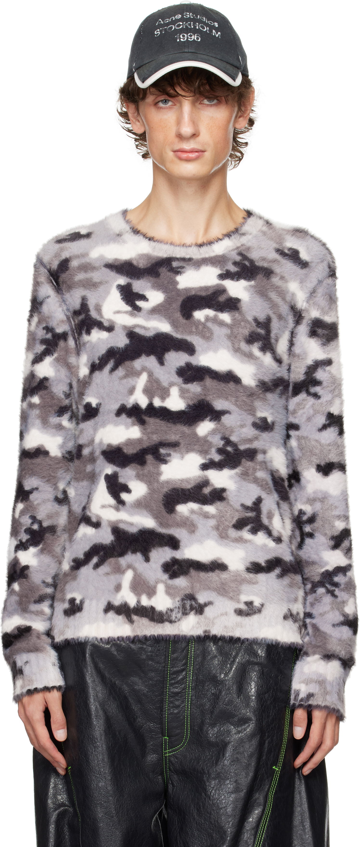 Villapaita Acne Studios Sweater Printed Gray Harmaa | B60335-, 0