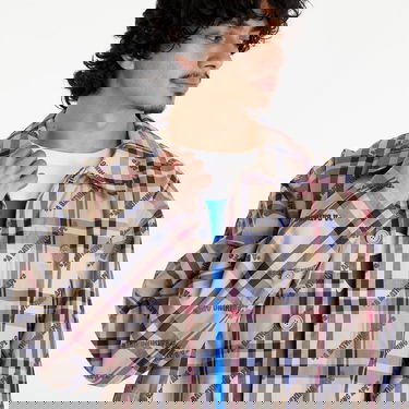 Takki BAPE A BATHING APE Logo Check Pattern Long Coat Beige Beige | 001LJJ801055I BEI, 5