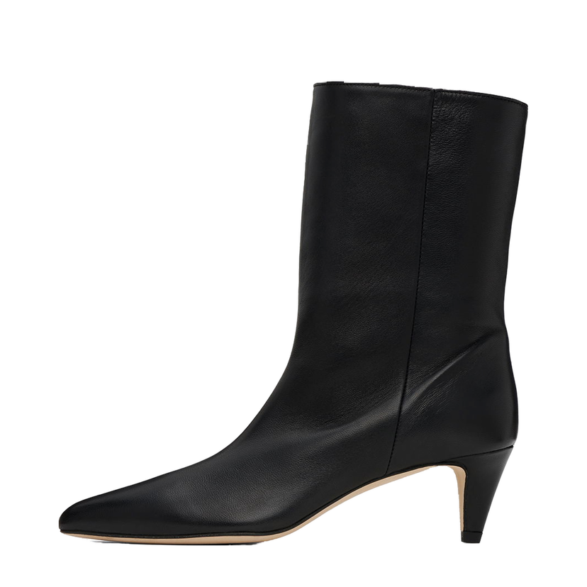 Tennarit ja kengät BY FAR Lysander Leather Kitten Heel Boots Musta | MWFBO068LL028BK001PL