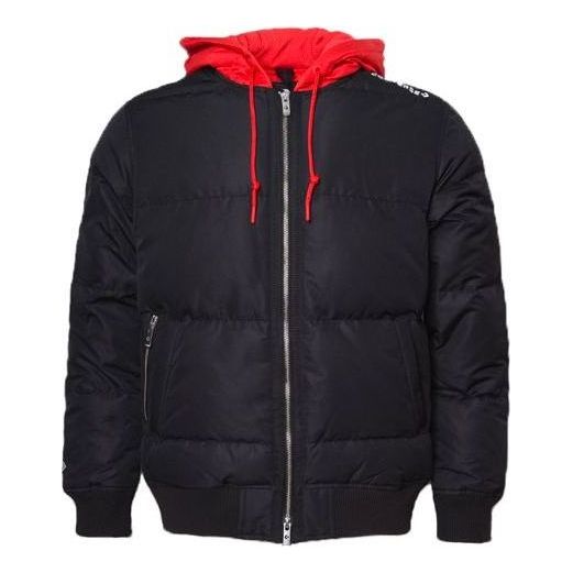 Puffer takki Converse Down Bomber Jacket With Hood Musta | 10019992-A01