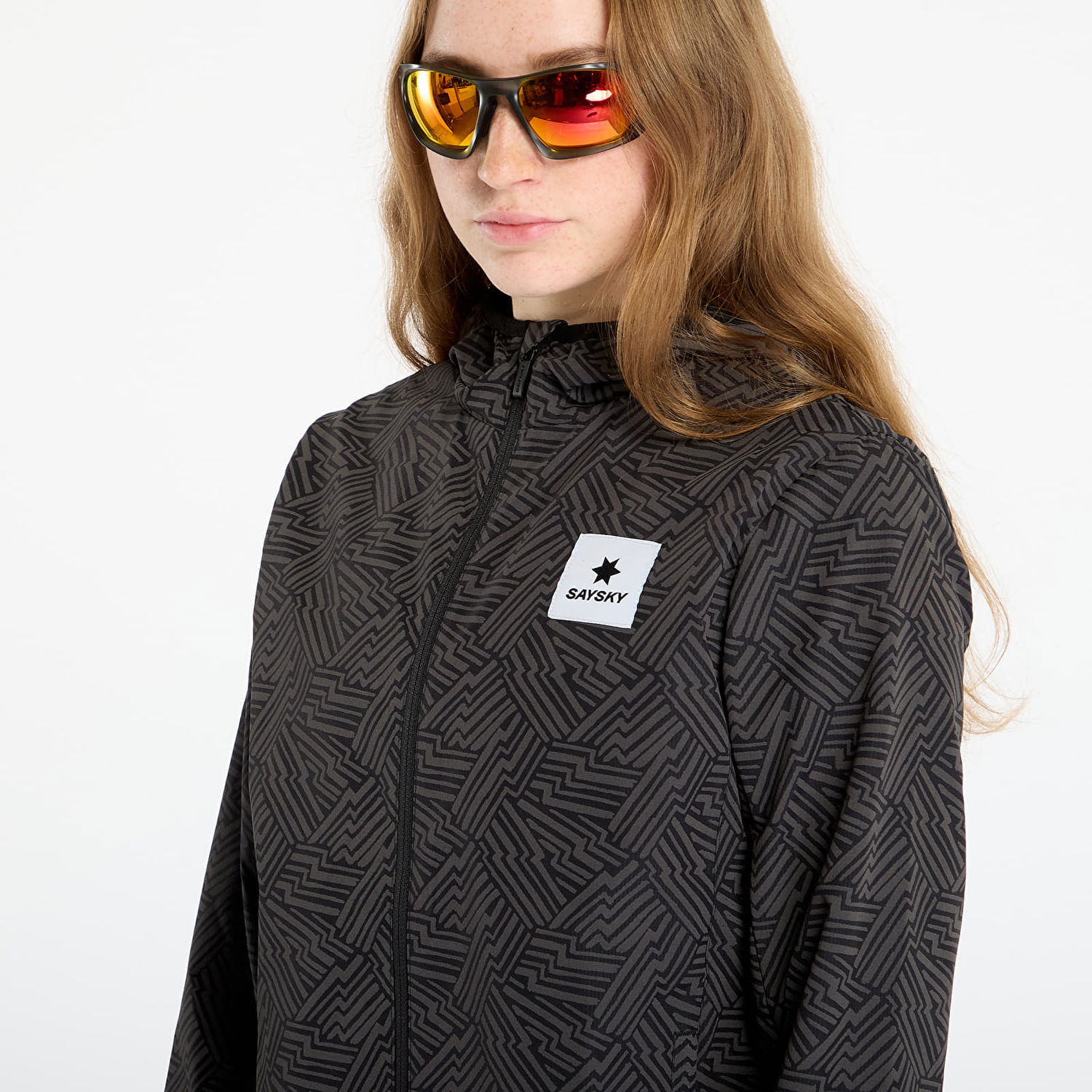 Tuulitakki Saysky Reflective Blaze Patterned Jacket Musta | OWRJA01C1050, 1