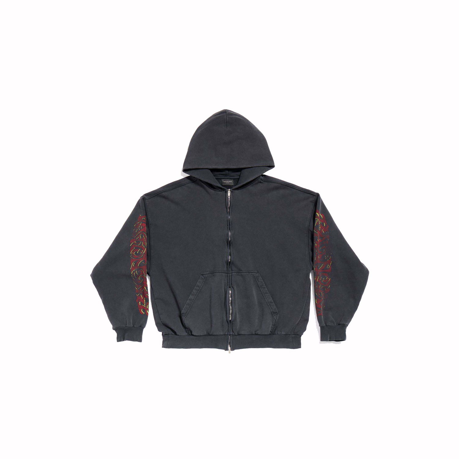 Huppari Balenciaga Offshore Zip-Up Hoodie Musta | 770939TPVM91568, 0