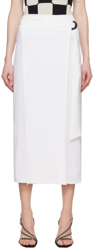 Hame Max Mara Beato Midi Wrap Skirt with Ring Detail Valkoinen | 2416691069600, 0