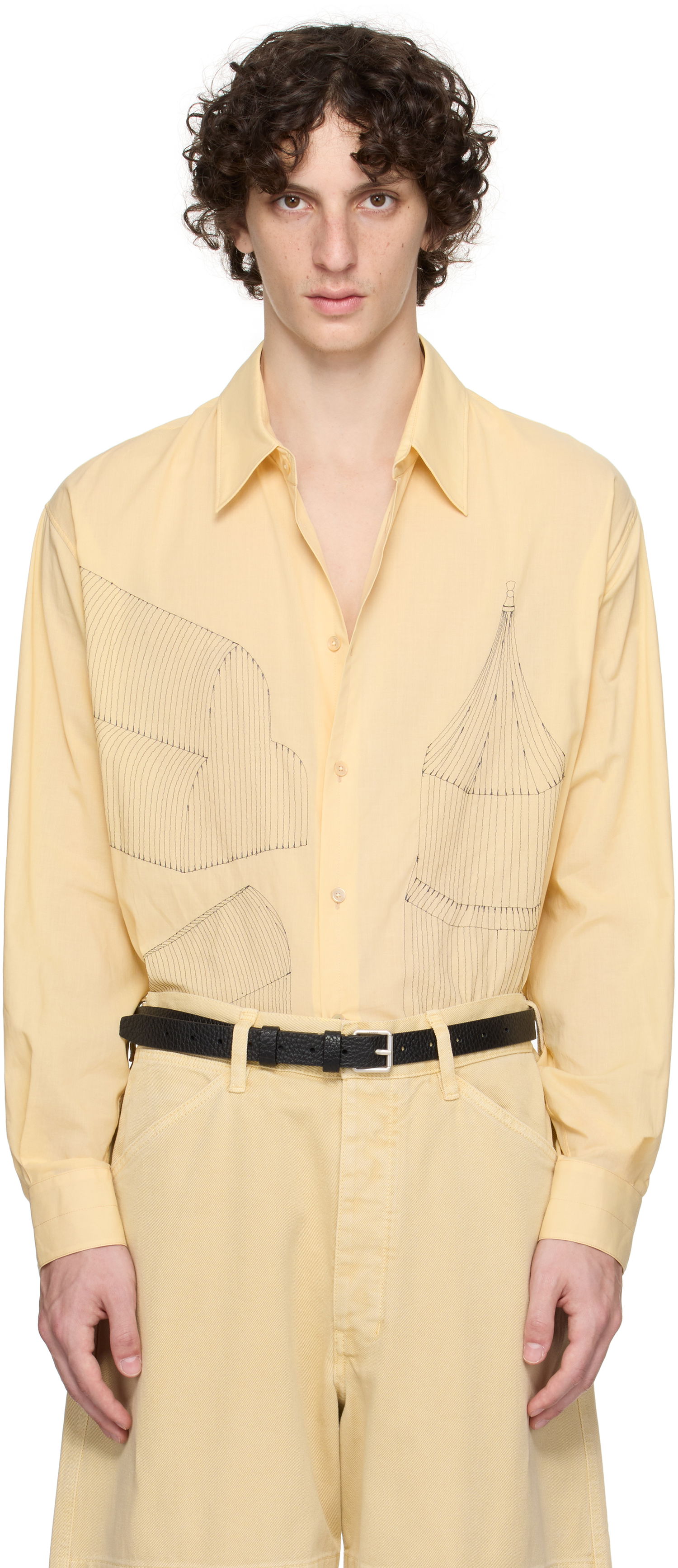 Paita LEMAIRE Lemaire Philippe Weisbecker Relaxed Shirt Keltainen | SH1164 LF1389, 0