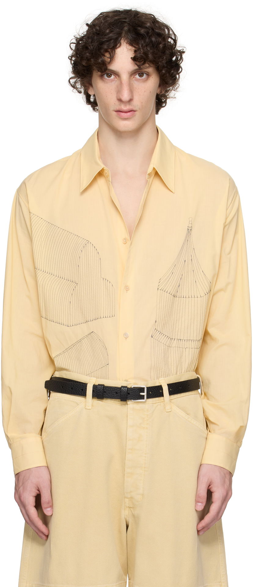 Paita LEMAIRE Lemaire Philippe Weisbecker Relaxed Shirt Keltainen | SH1164 LF1389