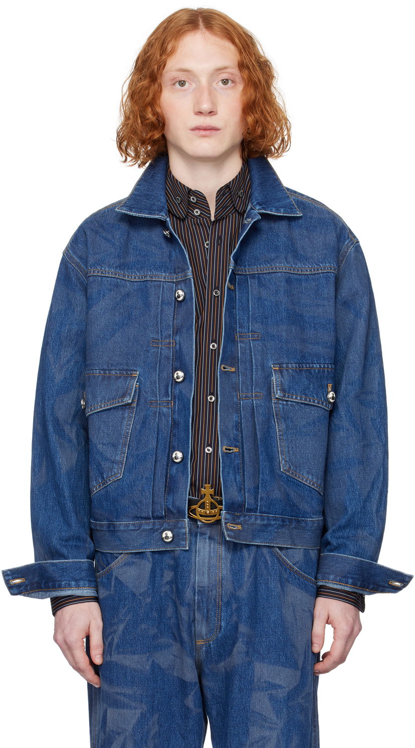 Takki Vivienne Westwood Vivienne Westwood Marlene Denim Jacket Sininen | 2801000E-W014L-