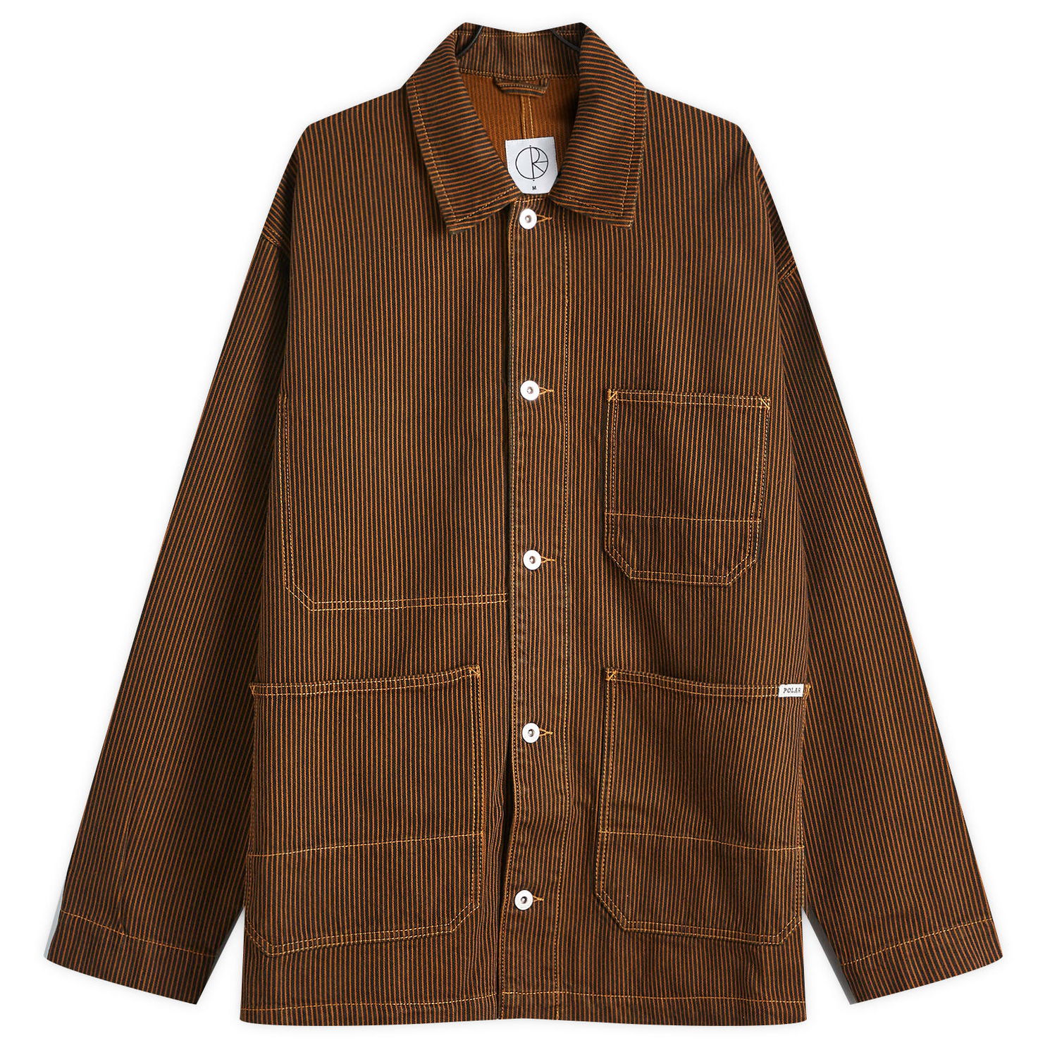 Paita Polar Skate Co. Hickory Stripe Ezra Jacket Ruskea | PSC-W24-5, 0