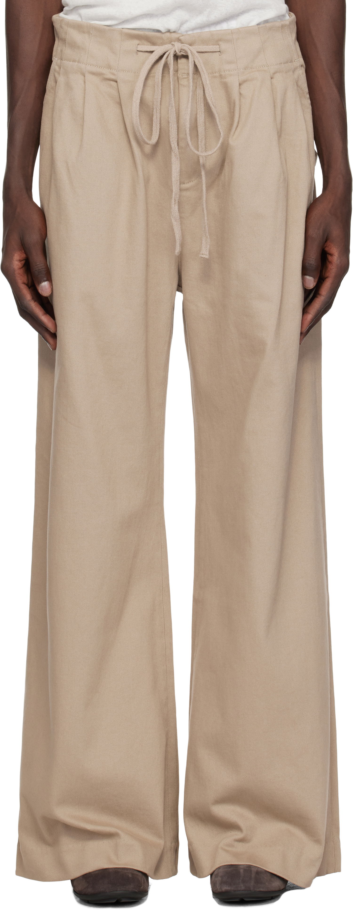 Housut Entire Studios Entire Studios Cinch Trousers Beige | ES2546TA, 0