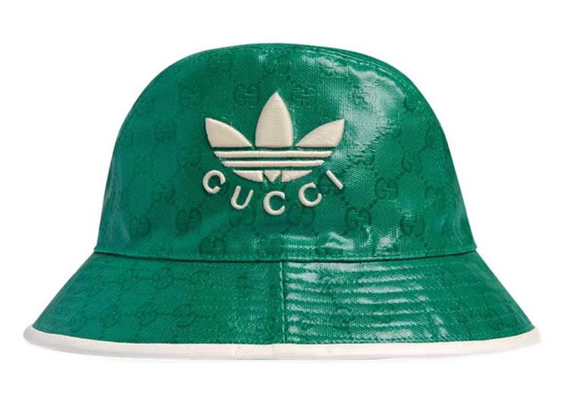 Hattu Gucci adidas x GG Canvas Fedora Green Vihreä | 728215 3HAN6 3777